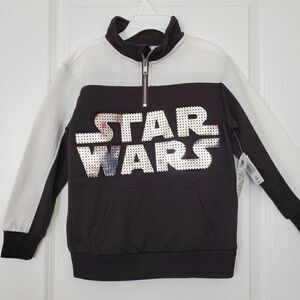 STAR WARS Disney Boys 1/4 zip sweater S